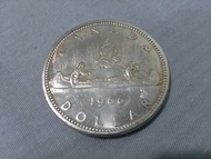 加拿大 1966 年發行 1 圓銀幣