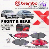 VOLKSWAGEN PASSAT B8 / AUDI A3 8V - BREMBO BRAKE PADS / BRAKE PAD BREMBO / XTRA BREMBO PAD / BREMBO 