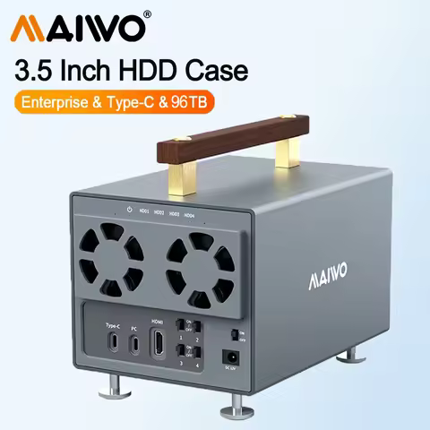 MAIWO 4 Bay Hard Drive Enclosure SATA To Type-C 10Gbps External HDD Docking for 3.5 Inch HDD/SSD Sta