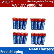 2024 2~20Pcs/Lot Brand AA Battery 9800Mah 1.5V New Ni-Mh Rechargeable Batery For Led Light Mp3 Fan