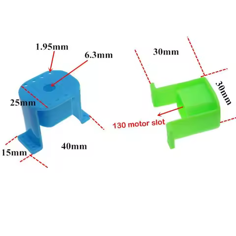 10PCS 40mm*30mm*25mm Vertical Bracket Fixture Seat Mount for DC Electric 130 Motor Motors Pedestal 4