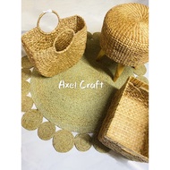 Woven Carpet, 40cm Water Hyacinth Stool, Carpet Rug, Water Hyacinth Basket, Water Hyacinth Basket