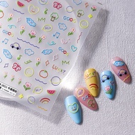 [CORAL SEA] cartoon tracing nail stickers nail stickers nail accessories nail stickers nail stickers