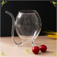CHUN แก้วไวน์วิสกี้ทนความร้อนหลอดดูดนมถ้วยทำจากแก้วแบบสร้างสรรค์ถ้วยแก้วคุณภาพสูง