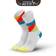 INCYLENCE Ultralight Strides Sports Socks - White Blue Inferno