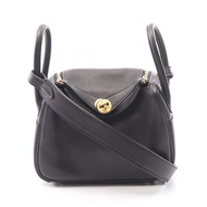 【二手】愛馬仕 HERMES Lindy Mini 黑色單肩包 其他 Lindy Mini 黑色 女士二手 A