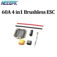 NEEBRC Brushless 4-in-1 ESC 60A 3-6S Lipo FC&ESC Stack Flight Controller For Mark4 7in Frame FPV Fre