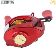GESH1VX65 Baitcasting Wheel, Left/Right Hand 7.2:1 Baitcasting Reel, Durable Metal 13*11cm Fishing L
