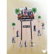 FREE FIRE TOPPER FREE FIRE CAKE TOPPER FREE FIRE CAKE TOPPER/ HAPPY BIRTHDAY TOPPER/