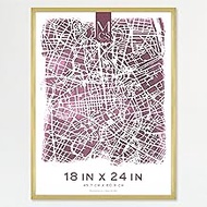 MCS Edgeline Metal Poster Frame, Back-Loading Picture Frame For Wall Art, 18 x 24 Inch, Brass