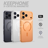 Keephone X-Crystal Anti-Yellow Transparent Case Supports Magnetic Wireless Charging Iphone 17 Pro Ma