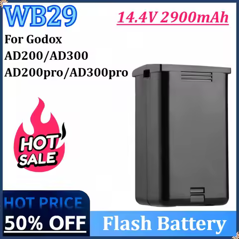 New WB29 14.4V 2900mAh Li-ion Flash Battery for Godox Outdoor Pocket Flash AD200 AD200pro AD300pro S