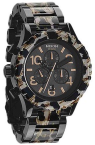 NIXON 42-20 Chrono Watch All Black/Leopard, One Size