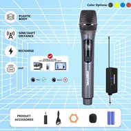 Uhf Professional Wireless Microphone Mic Rechargeable Mikrofon For Youtuber Karaoke