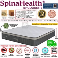 New Goodnite SpinaHealth 12 Inch Hotel Gold Posture Spring Plush Top Mattress / Tilam (Extra Firm)(10 Years Warranty)