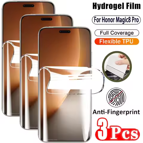3Pcs Ultra Clear Hydrogel Film for Honor Magic 8 7 6 Pro Lite X9C X8C Screen Protector for Honor 500