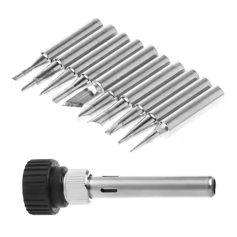 11 Pcs 900M-T Soldering Iron Tips For Hakko 936 Lukey 852D 898d SAIKE Soldering Station