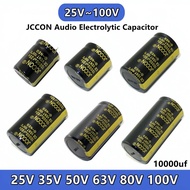 1PCS JCCON Audio Electrolytic Capacitor 25V 35V 50V 63V10000uf 80V 100V 10000UF For Hifi Amplifier H