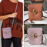 Coach Tall Studio Crossbody In Crocodile Embossed Leather (Women Phone Sling Shoulder Bag)