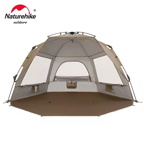 Naturehike Tent 3 4 Person One-touch Tent Quick Automatic Open Beach Tent Family Travel Picnic Park 