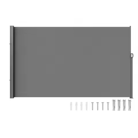 Retractable Side Awning, 71x 138 Outdoor Privacy Screen, 180g Polyester WaterProof Retractable Patio