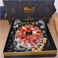 5 j ham Spanish Iberian ham pure black pig acorn cage-free 3西班牙5J火腿伊比利亚火腿 纯种黑猪橡果散养36个月风干后腿80克 4.18