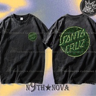 24h Shipping N9THNOVA Retro SANTA CRUZ Skate Street Style Washed Pure Cotton T-shirt 1