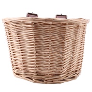 (RTQH) 2X Childrens Vintage Rattan Bicycle Baskets Bike Scooter Basket Kids Bicycle Front BasketXS(W