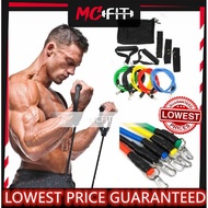 【MCFIT】 11pcs Set Exercise Resistance Bands Yoga Fitness Pilates Gym Kit YOGA Fitness Exercise Bands