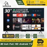 VOVOVA LED TV 30 inch smart digital tv 50inch Full HD Flat Screen smart tv Free TV Wall Mounts Netflix Youtube Google Play android tv