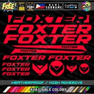 ◪ § FOXTER MTB Frame Decals Stickers MORE COLORS