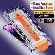 Auto-Dust One-click Installation Tempered Glass For Samsung Galaxy S24 Ultra S20 FE S24 S23 Plus S22