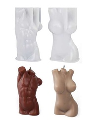 1入組男女身體形狀diy環氧樹脂模具,適用於製作蠟燭、香氛石、石膏裝飾、矽膠模具