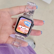 For Apple Watch 7 Band 38mm 40mm 41mm Transparent Plastic iWatch 6 5 SE 4 3 2 Strap Accessories Brac