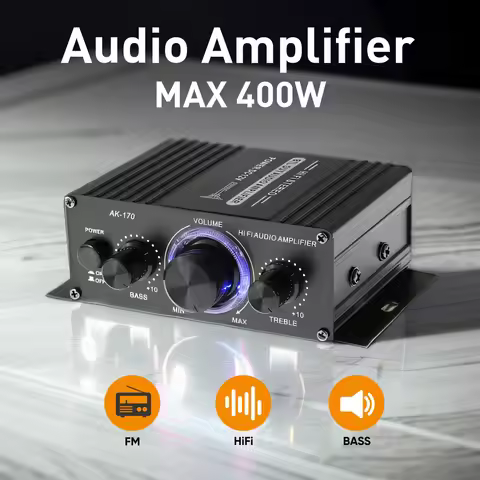 Woopker AK-170 Digital Power MAX 400W Hifi Household Digital Radio Amplifier Supply Audio Car Home T
