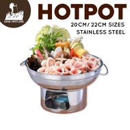 Container Buffet Pot Heating Charcoal Fuel Picnic Cooker Hot Pot Alcohol Stove Pot Portable Stainles
