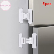 Trillionca 2pcs Kids Security Protection Refrigerator Lock Home Furniture Cabinet Door Safety Locks Anti-Open Water Dispenser Locker Buckle SG