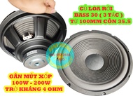 MỘT CỦ LOA BASS 30 TỪ 100MM CHO LOA KÉO - 4 OHM CÔN 35.5 - CỦ LOA 3 TẤC RỜI