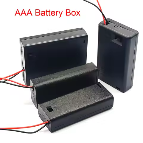 AAA Battery Holder AAA Case AAA Box With Leads With ON/OFF Switch Cover 2 3 4 Slot Standard Battery 