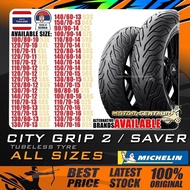 TAYAR MOTORSIKAL MICHELIN CITY GRIP 2 / SAVER TUBELESS TYRE 110,120,130,140,150,60,70,80,90-10,11,12