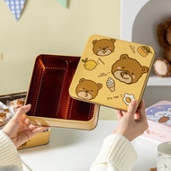 Cookies Packaging Box Storage Hema Tinplate Box Candy Dessert Cake Baking Square Tin Can Empty