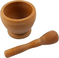 Mortar Pestle Spice Crusher Resin Bowl Tough Foods Pepper Gingers Kitchen Tool Herbs Garlic Grinder Spices Teas Durable Tool 1pc mortar&amp;pestle (Color : Wood color)