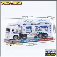 Super Truck Police Set for Children - Police Car Transport Container Truck