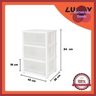 ตู้ลิ้นชักมีล้อ 3 ชั้น 4 ช่อง LR-30ขนาด(กว้างxลึกxสูง) : 42 x 36 x 64 cm ลดราคา Generals Geek
