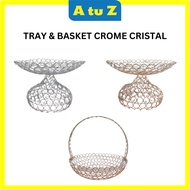 AtuZ Tray & Basket Crome Cristal/Dulang Hantaran Decoration/Tray Dulang Vip Hantaran Exclusive Cryst