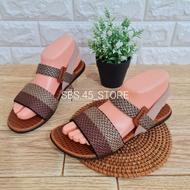 ADESA Sandal Let/Tali Belakang Wanita Rajut Turki Selop 2 Warna.