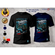 Kain 100% Cotton PremiumTshirt Baju V1 Hot Wheels Hakotora X Adid'as Tshirt Graphic TeeS-5XL