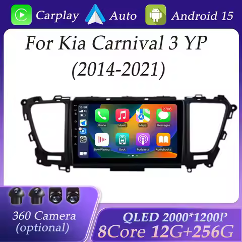 Wireless Carplay for Kia Carnival 3 YP 2014 - 2021 Car Radio Video Multimedia Player Split Screen GP