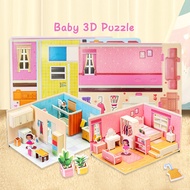 Oni 3D Puzzle Kids DIY Assembling Educational Toys 3D Puzzle Handmade Toy 3D House Room Shops Model 