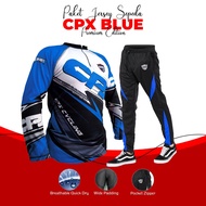 Set Jersey Sepeda MTB RoadBike Baju Gowes Lengan Panjang Plus Celana Sepeda MTB Gowes Pria Celana Tr